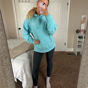 Champion Aqua Blue Pullover Hoodie
